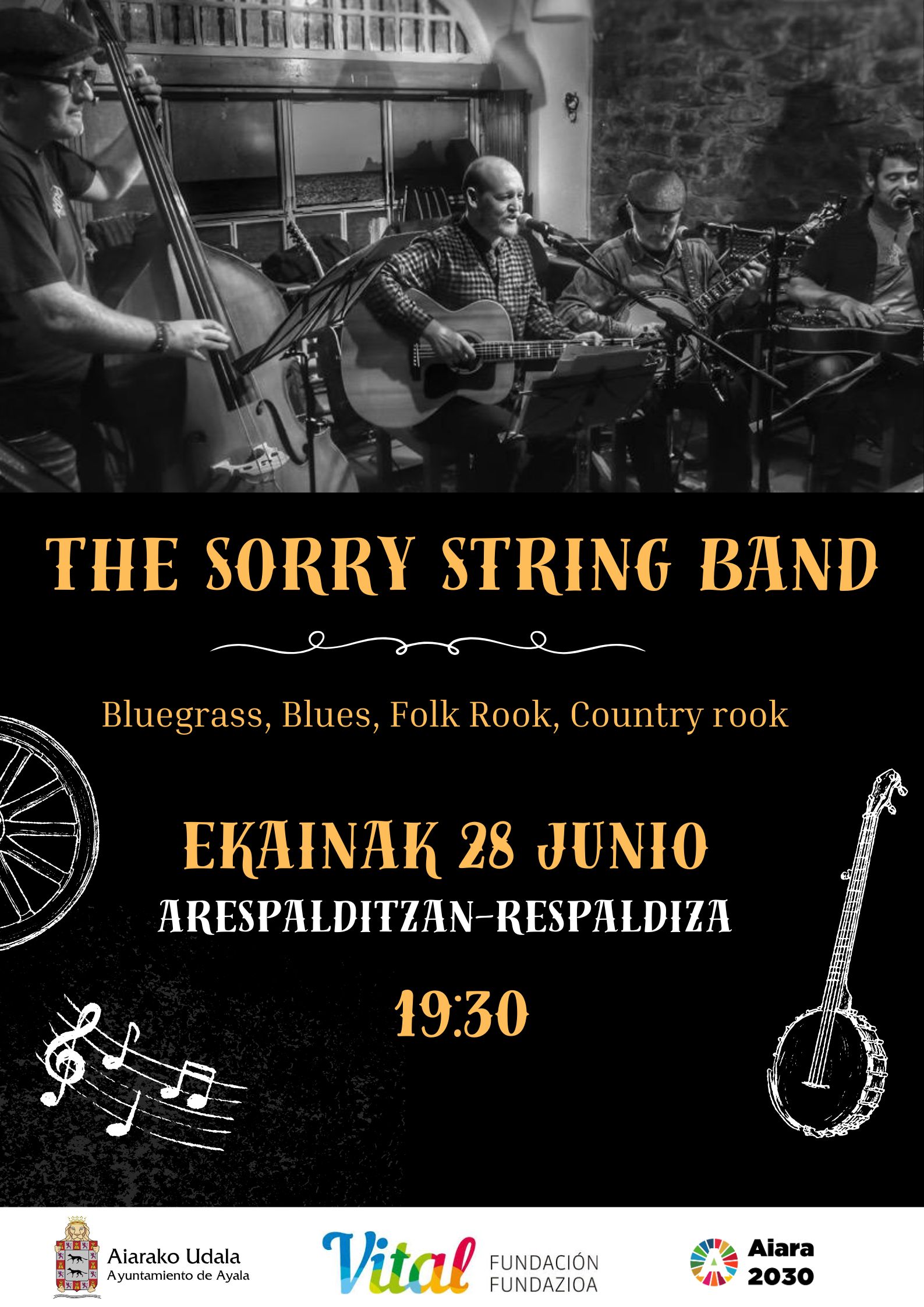 THE SORRY STRING BAND - 28 JUNIO - RESPALDIZA